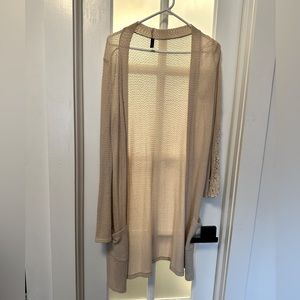 Anthropologie Long Knit Shrug